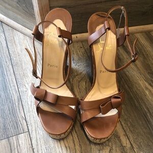 Christian Louboutin Brown Leather Heels